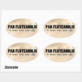 Pan Fluteaholic Life Oval Sticker (Blatt)