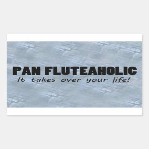 Pan Fluteaholic Life rechteckige Aufkleber