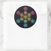 Pan-heilige Geometrie Runder Aufkleber (Tasche)