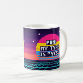 Pan: Mein Typ ist Ja Pride Pixel Tasse (VorderseiteRechts)