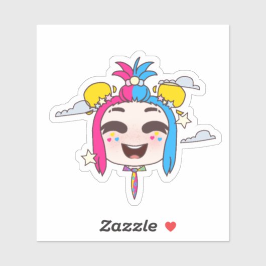 PAN niedlich Girl-Aufkleber Aufkleber (Blatt)