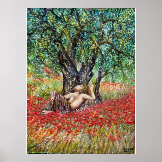 PAN, OLIVENBAUM UND MOHN FELDER POSTER (Vorne)