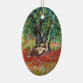 PAN-, OLIVENBAUM- UND POPPY-FELDER KERAMIKORNAMENT (Rechts)