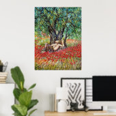 PAN-, OLIVENBAUM- UND POPPY-FELDER POSTER (Heimbüro)