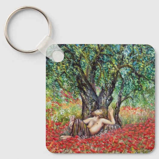 PAN-, OLIVENBAUM- UND POPPY-FELDER SCHLÜSSELANHÄNGER (Vorderseite)