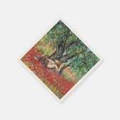 PAN-, OLIVENBAUM- UND POPPY-FELDER SERVIETTE (Ecke)