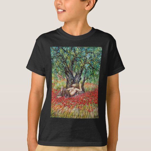 PAN-, OLIVENBAUM- UND POPPY-FELDER T-Shirt (Vorderseite)