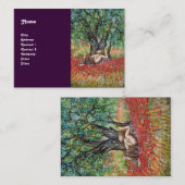 PAN-, OLIVENBAUM- UND POPPY-FELDER VISITENKARTE (Vorne/Hinten)