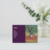 PAN-, OLIVENBAUM- UND POPPY-FELDER VISITENKARTE (Stehend Vorderseite)