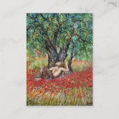 PAN-, OLIVENBAUM- UND POPPY-FELDER VISITENKARTE (Rückseite)