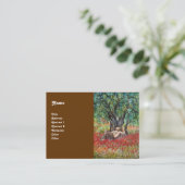 PAN-, OLIVENBAUM- UND POPPY-FELDER VISITENKARTE (Stehend Vorderseite)