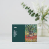 PAN-, OLIVENBAUM- UND POPPY-FELDER VISITENKARTE (Stehend Vorderseite)