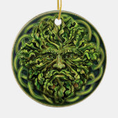Pan Pagan God Celtic Green Man Weihnachten Wiccan Keramik Ornament (Vorne)