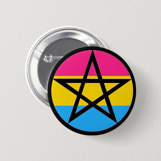 Pan Pagan Pride Button (Vorne & Hinten)