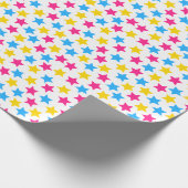 Pan Pansexual Prilag Flag Stars Pink Blue Yellow Geschenkpapier (Ecke)