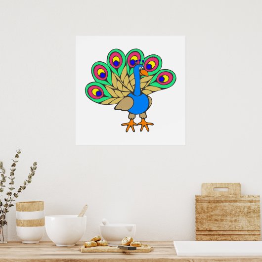 Pan Peacock Poster (Küche)