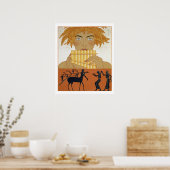 Pan Piper, Illustration von "Les Mythes" von Paul Poster (Küche)