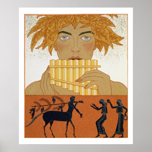 Pan Piper, Illustration von "Les Mythes" von Paul Poster (Vorne)