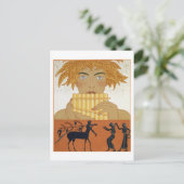 Pan Piper, Illustration von "Les Mythes" von Paul Postkarte (Stehend Vorderseite)