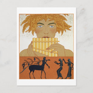 Pan Piper, Illustration von "Les Mythes" von Paul Postkarte