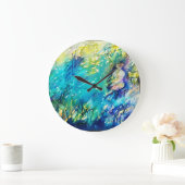 PAN PLAYING FLUTE AND DEINE IN GREEN WOODLAND GROßE WANDUHR (Zuhause)