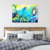 PAN PLAYING FLUTE AND DEINE IN GREEN WOODLAND LEINWANDDRUCK (Insitu (Schlafzimmer))