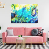 PAN PLAYING FLUTE AND DEINE IN GREEN WOODLAND LEINWANDDRUCK (Insitu (Wohnzimmer))