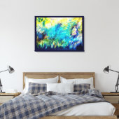 PAN PLAYING FLUTE AND DEINE IN GREEN WOODLAND LEINWANDDRUCK (Insitu (Schlafzimmer))