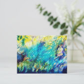 PAN PLAYING FLUTE AND DEINE IN GREEN WOODLAND POSTKARTE (Stehend Vorderseite)