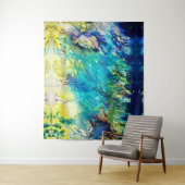 PAN PLAYING FLUTE AND DEINE IN GREEN WOODLAND WANDTEPPICH (Beispiel)