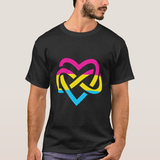 Pan Poly Proud Polyamory Prix Infinity Symbol Pan T-Shirt (Vorderseite)