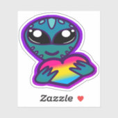 Pan Pride Alien Sticker (Blatt)
