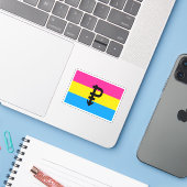 Pan Pride Aufkleber (Laptop mit iPhone)