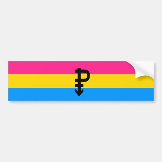 Pan Pride Autoaufkleber (Vorne)