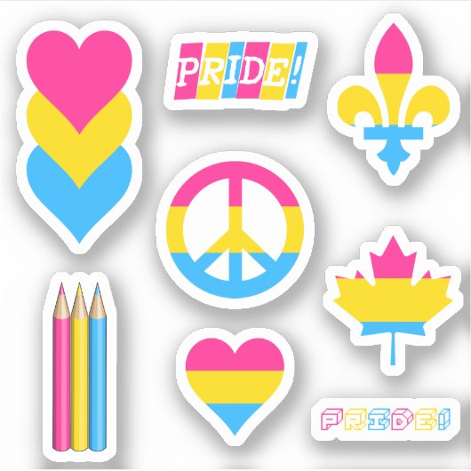 Pan Pride Designs II Aufkleber (Vorderseite)