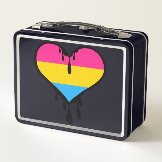 Pan Pride Dripping Heart Metall Brotdose (Rückseite)