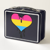Pan Pride Dripping Heart Metall Brotdose (Vorderseite)