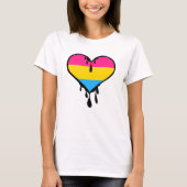Pan Pride Dripping Heart T-Shirt (Vorderseite)