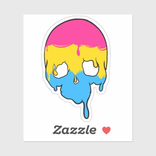 Pan Pride Driving Skull Aufkleber (Blatt)