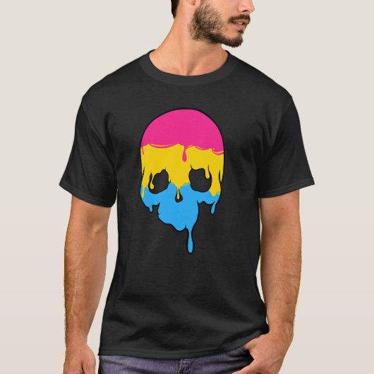 Pan Pride Driving Skull T-Shirt (Vorderseite)