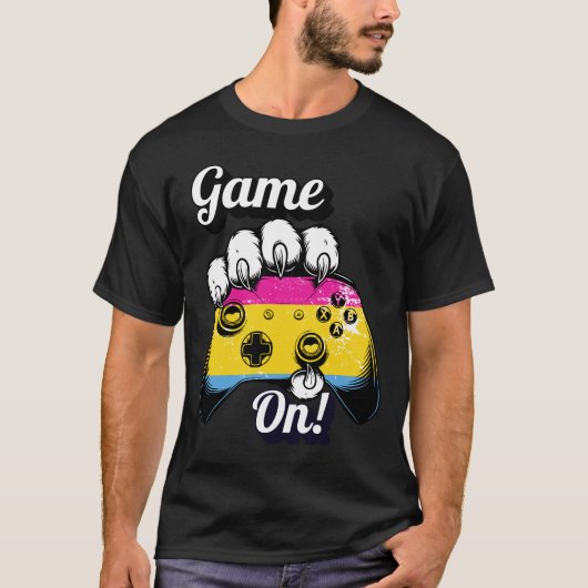 Pan Pride Game On Tiger Paw Controller T-Shirt 202 (Vorderseite)