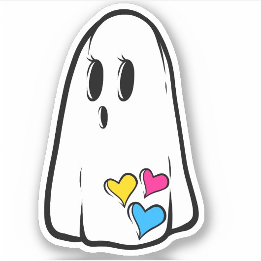 Pan Pride Ghost Aufkleber (Vorderseite)