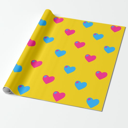 Pan Pride Große Herzen Geschenkpapier (Ungerollt)