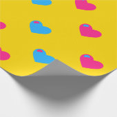 Pan Pride Große Herzen Geschenkpapier (Ecke)