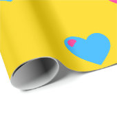 Pan Pride Große Herzen Geschenkpapier (Rolleneckpunkt)