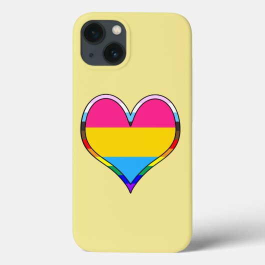 Pan Pride Heart Case-Mate iPhone Case (Rückseite)