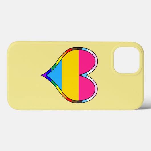 Pan Pride Heart Case-Mate iPhone Case (Rückseite (Horizontal))