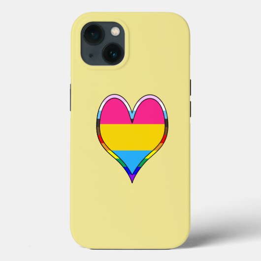 Pan Pride Heart Case-Mate iPhone Case (Rückseite)