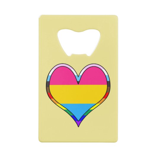Pan Pride Heart Credit Card Flaschenöffner (Vorderseite)