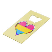 Pan Pride Heart Credit Card Flaschenöffner (Rückseite Schrägansicht)